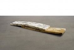 Luciano Fabro,&nbsp;Gli Amanti (nudi),&nbsp;1987-1988,&nbsp;marble, in two parts,&nbsp;7 x 97 x 17 &frac34; inches