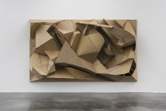 Florian Baudrexel, Ronic, 2016, cardboard on wooden frame, 73 &times; 126 &times; 35 in.