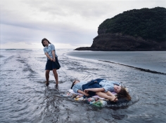 Justine Kurland, Raft Expedition, 2001, satin-finish UV-laminated C-print mounted on 1/8 in. Sintra and painted wood frame, 30 &times; 40 in.